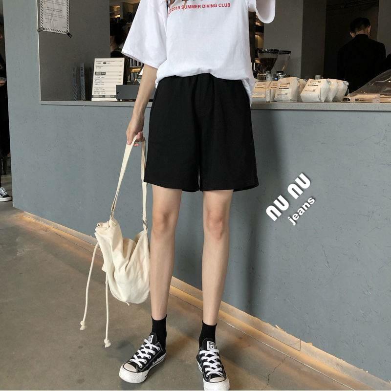 日系棉麻短褲/高腰口袋A字短褲/高腰短褲/棉麻褲/闊腿褲/休閒短褲/休閒褲/棉麻短褲/寬鬆褲子/素色短褲-細節圖4