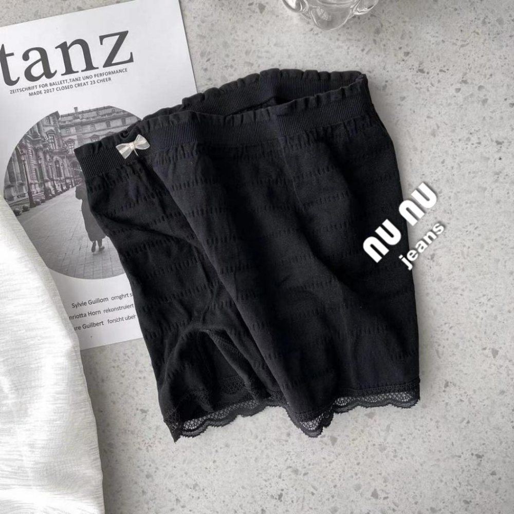 高腰蕾絲安全褲 超彈性 無縫內褲 無痕內褲 打底褲 女生內褲 黑色安全褲 四角褲 免穿內褲 蕾絲內褲 內褲女-細節圖8