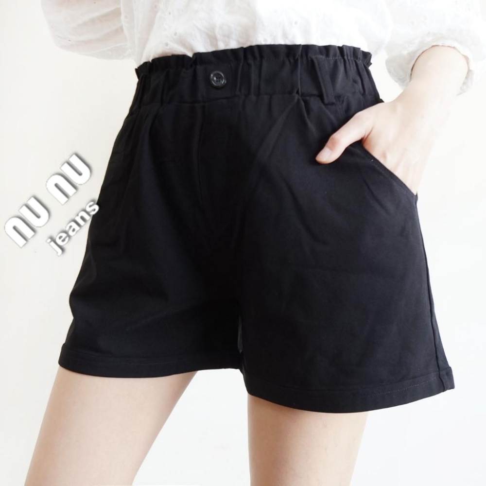 高腰顯瘦涼感短褲/鬆緊帶/A字短褲/高腰短褲/黑色短褲/休閒短褲女/熱褲/居家褲/女生短褲/褲子NN.636.230-細節圖6