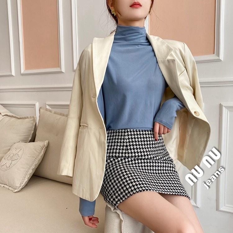 冬季必備親膚半高領內搭/立領t恤/立領上衣/長袖上衣//面膜T/貼身上衣/緊身衣/衛生衣/睡衣/內搭衣/打底衫/套頭-細節圖5