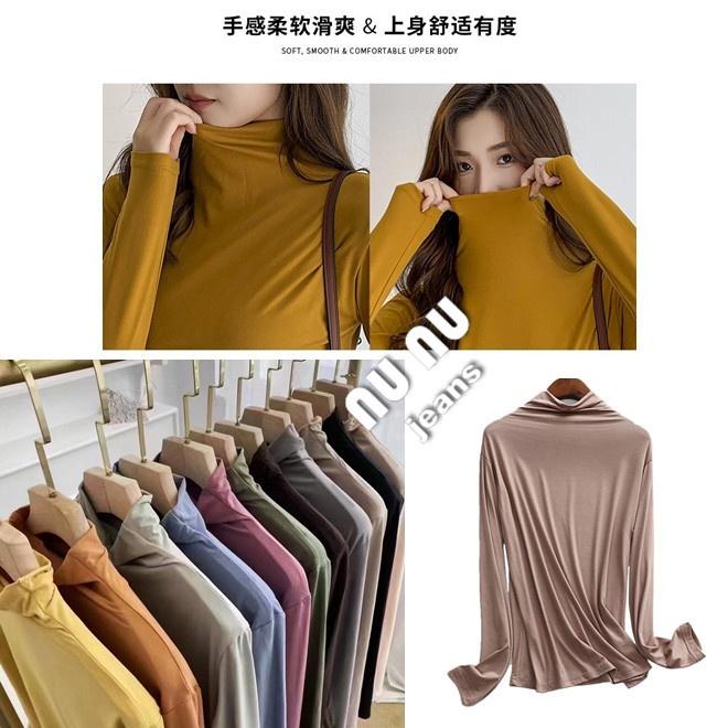 冬季必備親膚半高領內搭/立領t恤/立領上衣/長袖上衣//面膜T/貼身上衣/緊身衣/衛生衣/睡衣/內搭衣/打底衫/套頭-細節圖9