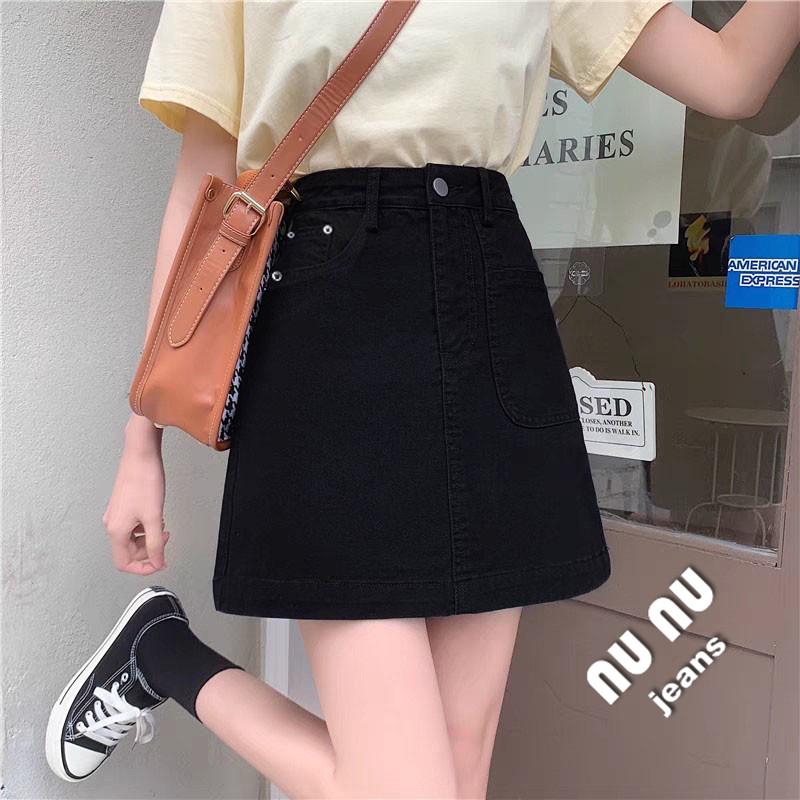 顯瘦高腰A字裙/短裙/褲裙/牛仔裙/黑色裙子/迷你裙/A字短裙/牛仔褲裙/高腰裙/高腰牛仔裙.NN.476.407-細節圖5