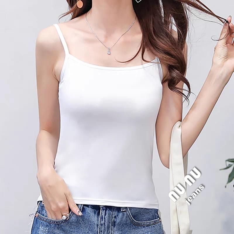 夏日百搭/素色/細肩帶背心/細肩帶上衣/打底衣/ins/外穿內搭/百搭上衣/無袖上衣/無袖背心/女裝/女生上衣-細節圖9