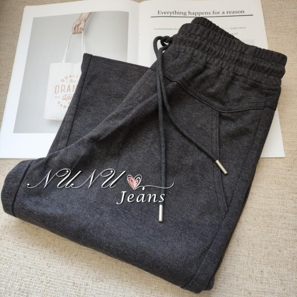 日系斜紋毛呢直筒褲 休閒長褲 老爺褲 哈倫褲 休閒褲 冬天褲子 女長褲 保暖褲 保暖長褲.367.132-細節圖9