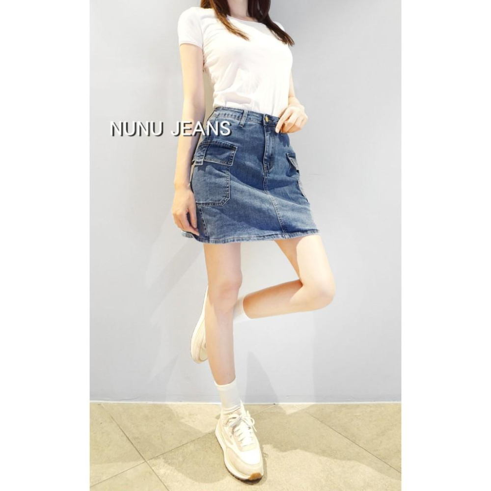 歐美時尚風/牛仔裙/牛仔短裙/工袋裙/工裝裙/工作裙/牛仔褲裙/A字裙/迷你裙/牛仔裙/A字牛仔裙學院風.137.172-細節圖5
