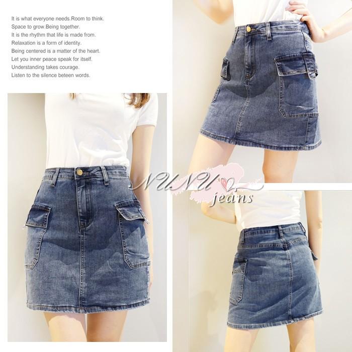歐美時尚風/牛仔裙/牛仔短裙/工袋裙/工裝裙/工作裙/牛仔褲裙/A字裙/迷你裙/牛仔裙/A字牛仔裙學院風.137.172-細節圖7