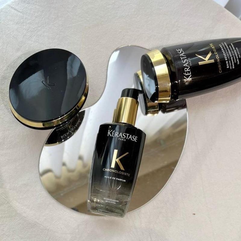 現貨✨KERASTASE卡詩黑鑽極萃逆時奢華組 黑鑽極萃逆時玫瑰香氛露100ml 黑鑽護髮油【伊Z購歐美專業代購】-細節圖9