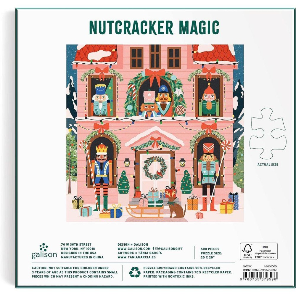 【拼圖】Galison 500片| 魔法胡桃鉗 Nutcracker Magic-細節圖4