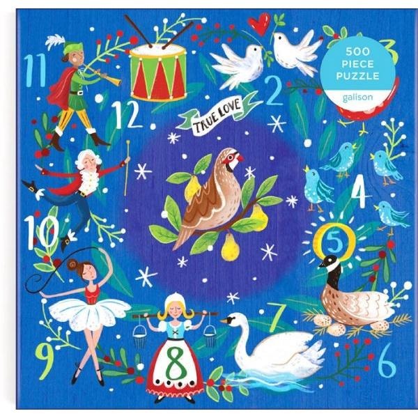 [現貨]【拼圖】Galison 500片| 聖誕花環 12 Days Wreath 500 Piece Puzzle-細節圖3