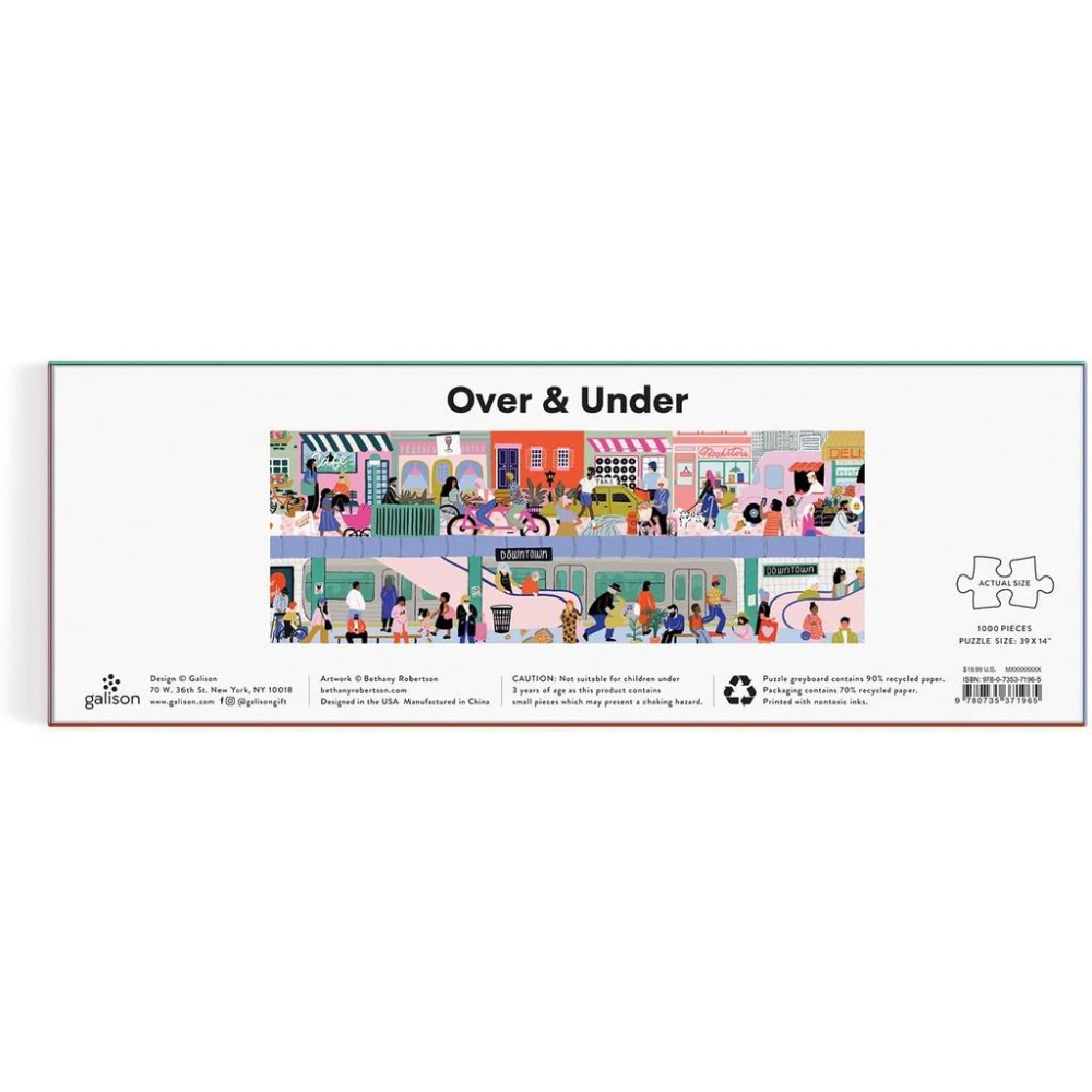 [現貨]【拼圖】Galison 1000片| 上和下 Over & Under-細節圖2