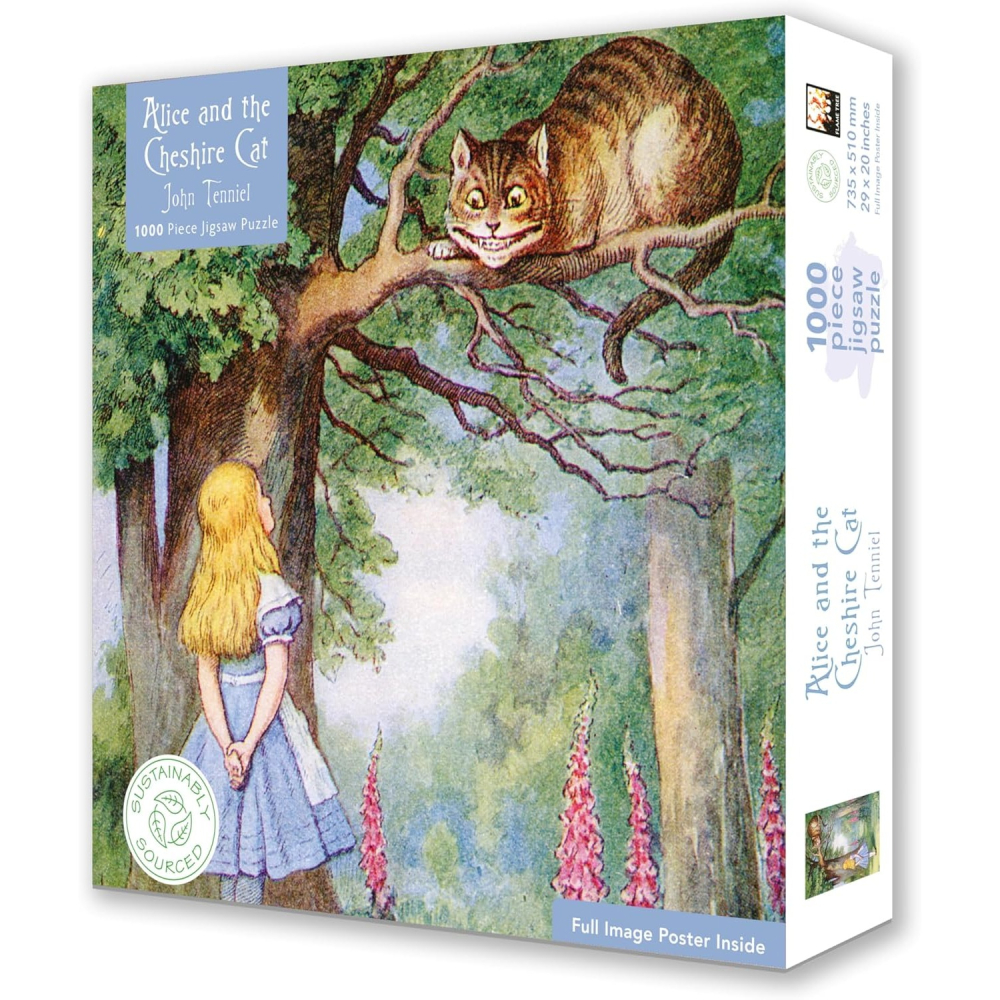 【拼圖】🇬🇧ＦＴ1000片| 愛麗絲與笑臉貓 柴郡貓-細節圖2
