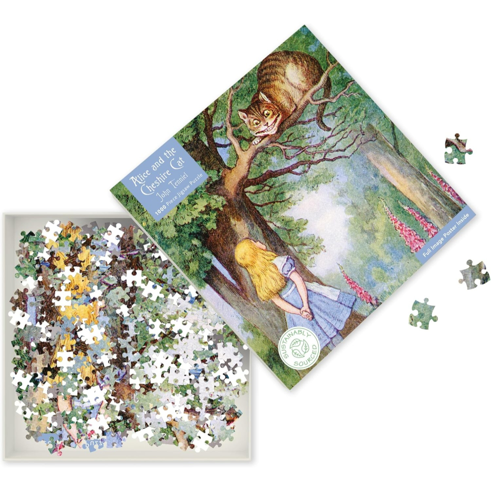 【拼圖】🇬🇧ＦＴ1000片| 愛麗絲與笑臉貓 柴郡貓-細節圖3