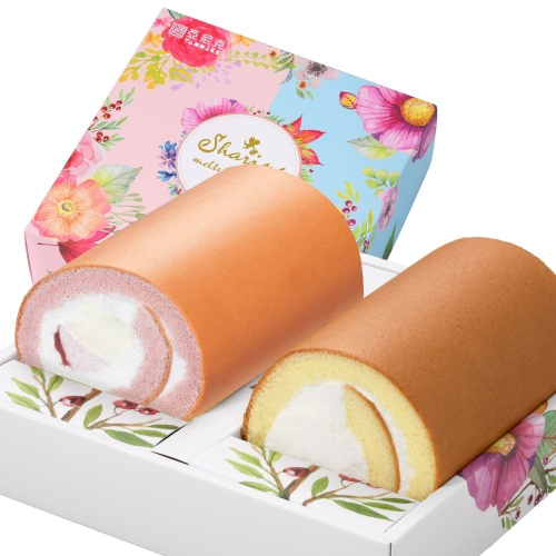 【亞尼克-生乳捲】雙捲禮盒-草莓‧鮮奶酪+原味 (12CM)