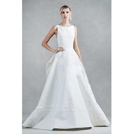 旗艦店婚紗2023新款新娘簡約公主夢幻一字肩緞面森系出門紗旅拍輕婚紗-細節圖6