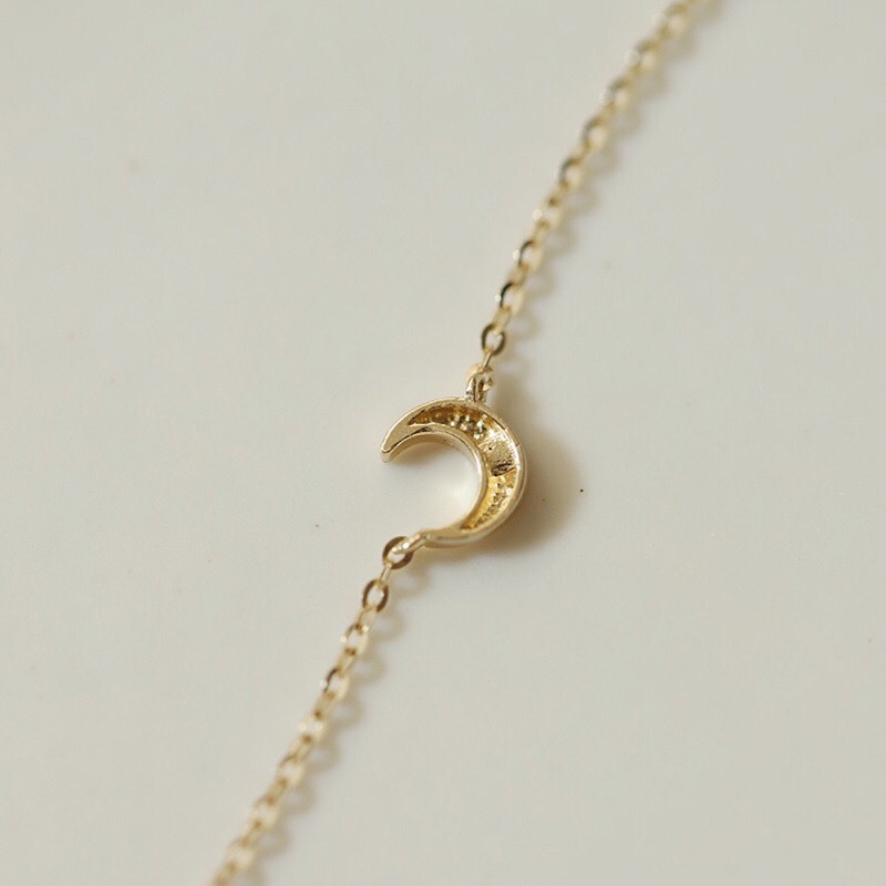 現貨秒出❗️S925純銀鍍K金 亮面小月亮手鍊 月亮手鍊 閨蜜手鍊-細節圖8