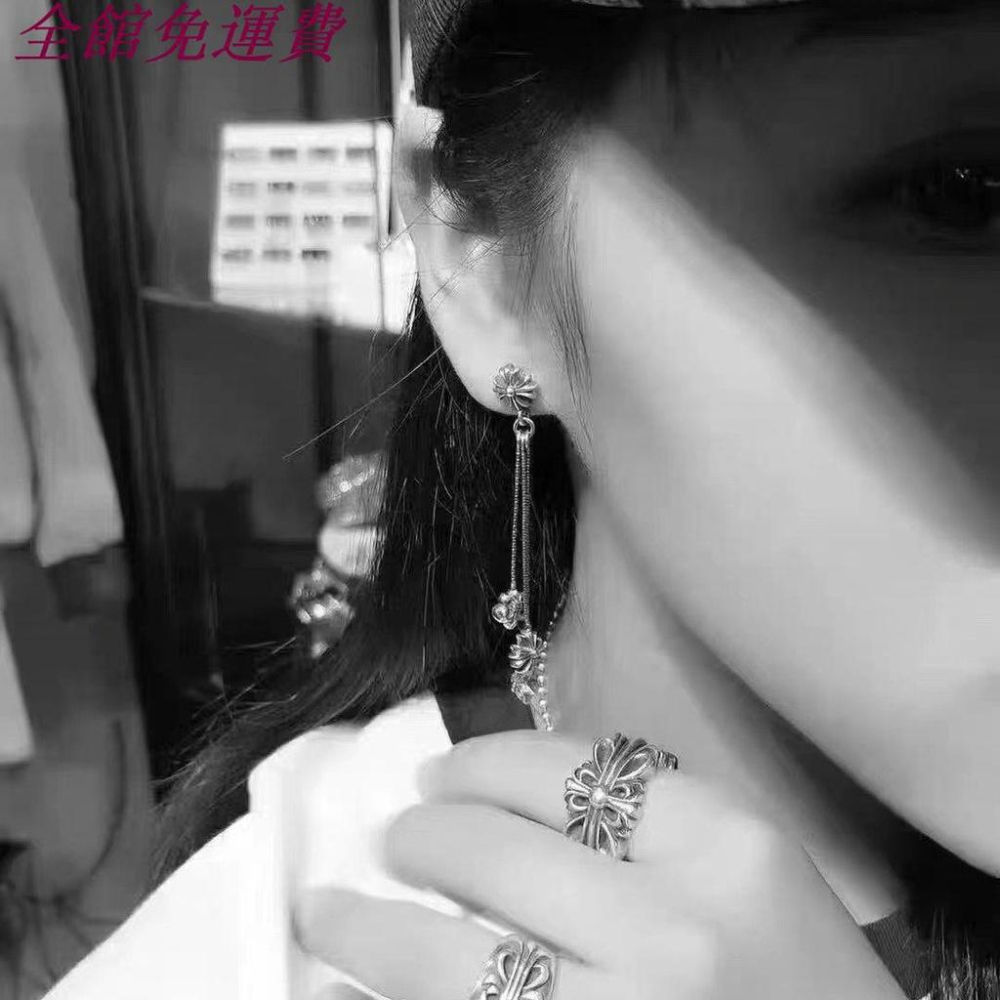 CH潮牌朋克克羅伈戒指高版925純銀中號守護者男女復古做舊對戒ins-細節圖7