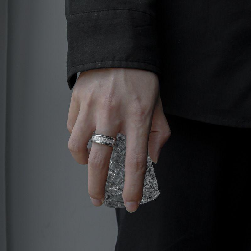 男戒指銀色簡約單身素圈戒子潮男鈦鋼尾戒指環女情侶手飾品可水洗-細節圖3