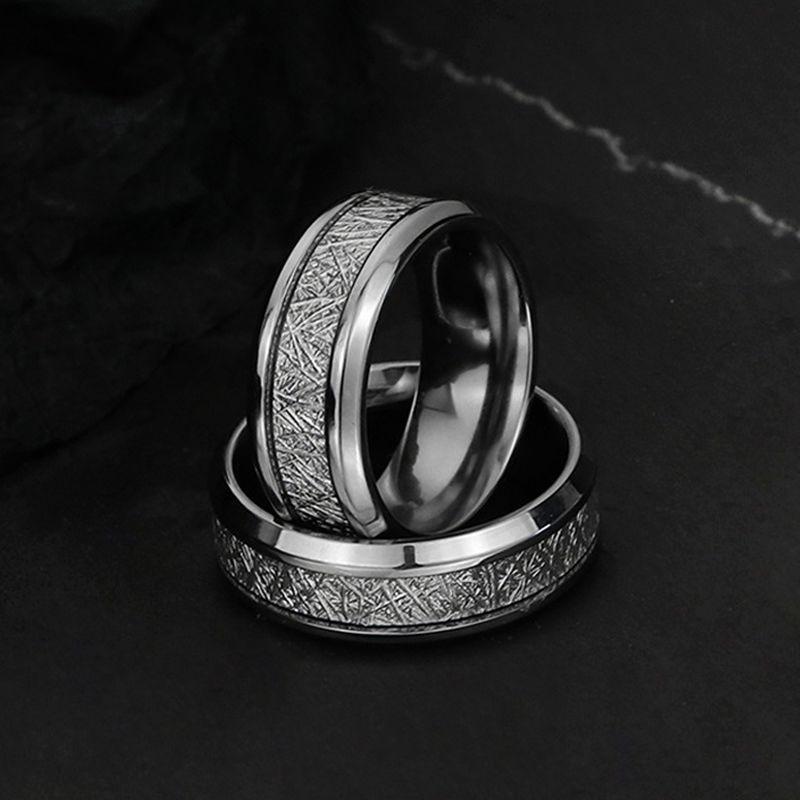 男戒指銀色簡約單身素圈戒子潮男鈦鋼尾戒指環女情侶手飾品可水洗-細節圖5