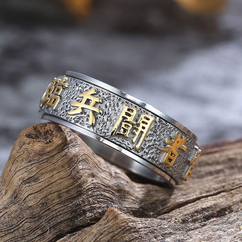 網紅戒指潮男指環可轉動食指戒鈦鋼防水不掉色裝飾品百搭潮流款式-細節圖2