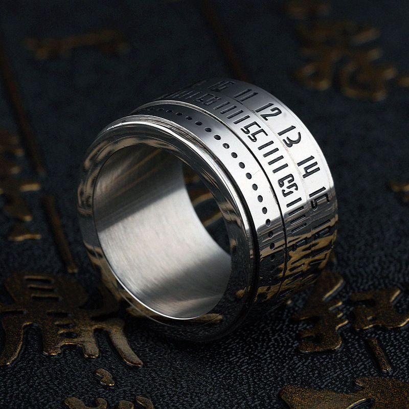 網紅戒指潮男指環可轉動食指戒鈦鋼防水不掉色裝飾品百搭潮流款式-細節圖8