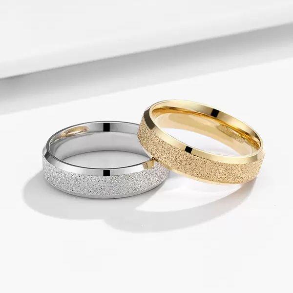 潮流藍色戒指男原創小眾設計磨砂指環極簡個性男生戒指食指裝飾品-細節圖5