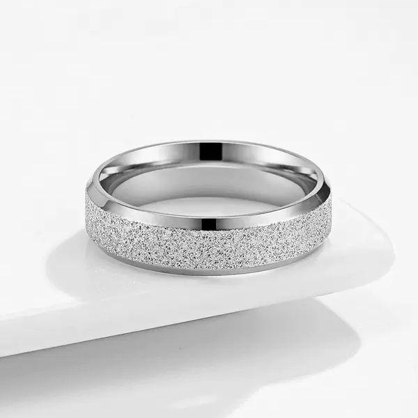 潮流藍色戒指男原創小眾設計磨砂指環極簡個性男生戒指食指裝飾品-細節圖6