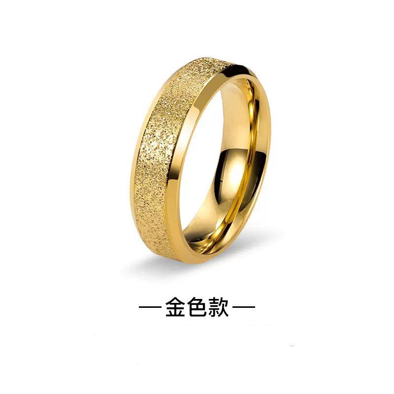 潮流藍色戒指男原創小眾設計磨砂指環極簡個性男生戒指食指裝飾品-細節圖7