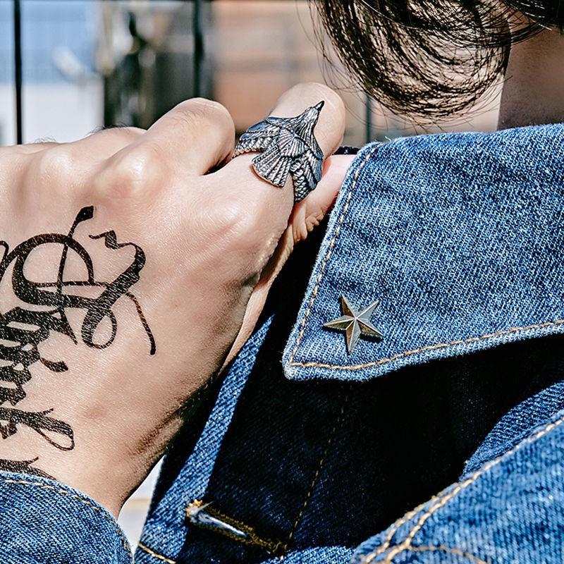 狂飾風 飛鷹戒指男潮人霸氣朋克鷹戒時尚鈦鋼情侶戒子指環手飾品-細節圖4