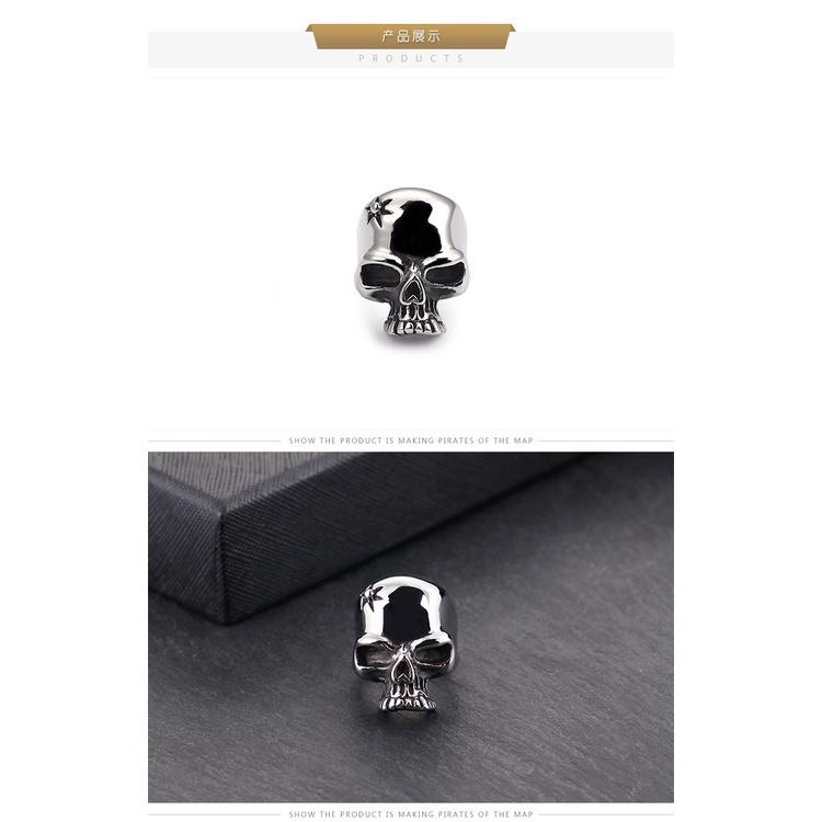 爆款>>歐美朋克哥特搖滾個性骷髏頭鈦鋼鑄造男士戒指 復古鈦鋼指環-細節圖9