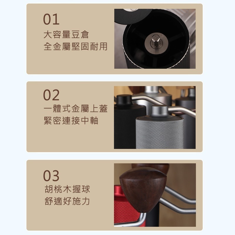 【聚元堂】G17 手搖磨豆機 咖啡磨豆機 手動研磨器 手磨咖啡機 家用咖啡磨豆機 不繡鋼磨芯-細節圖7