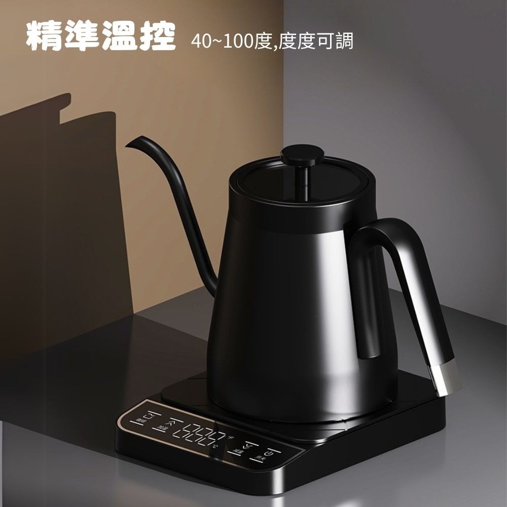 智能溫控定溫壺 手沖快煮壺 泡茶/泡咖啡/泡花茶 電熱水壺 快速加熱  304不銹鋼-細節圖2