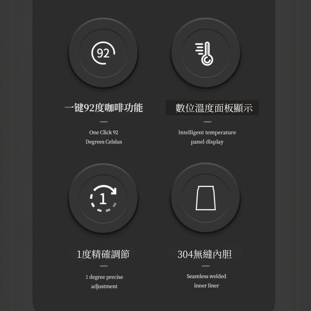 智能溫控定溫壺 手沖快煮壺 泡茶/泡咖啡/泡花茶 電熱水壺 快速加熱  304不銹鋼-細節圖3