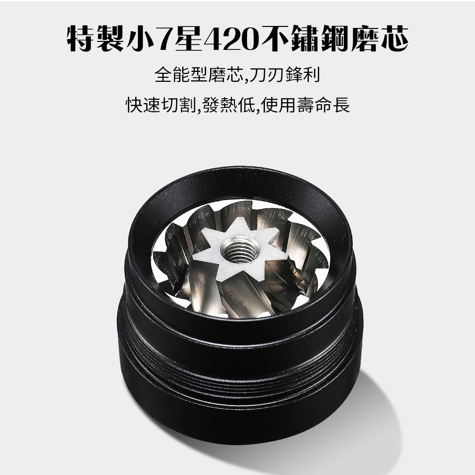 G21 上調式手搖磨豆機 咖啡豆研磨機 手動研磨器 七星鋼芯 磁吸式手柄-細節圖6