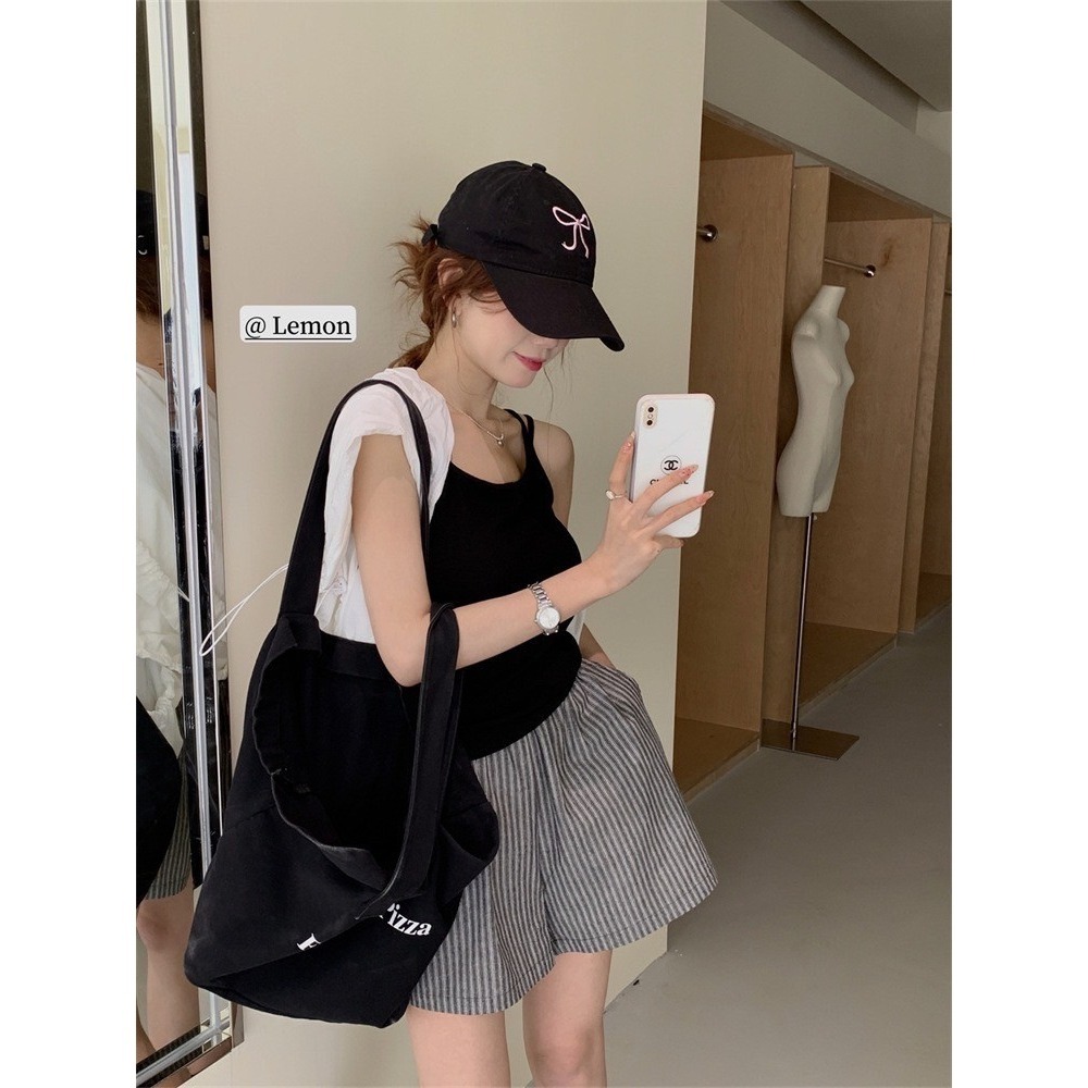 ✈️灰M-//檸檬家🍋//無印直條紋短褲~6.15-細節圖5