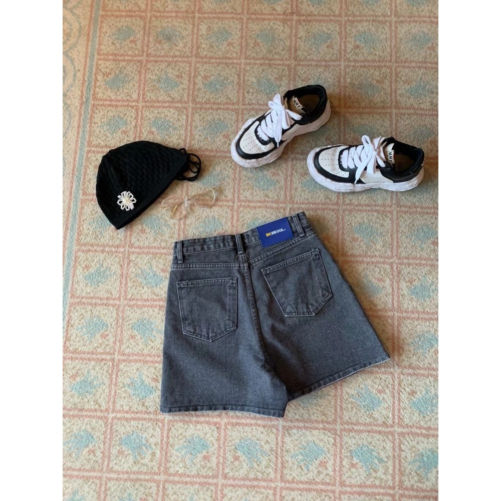 ✈️S現貨-正韓🇰🇷//雪熙歐膩//側釦煙灰牛仔褲裙~6.26-細節圖10