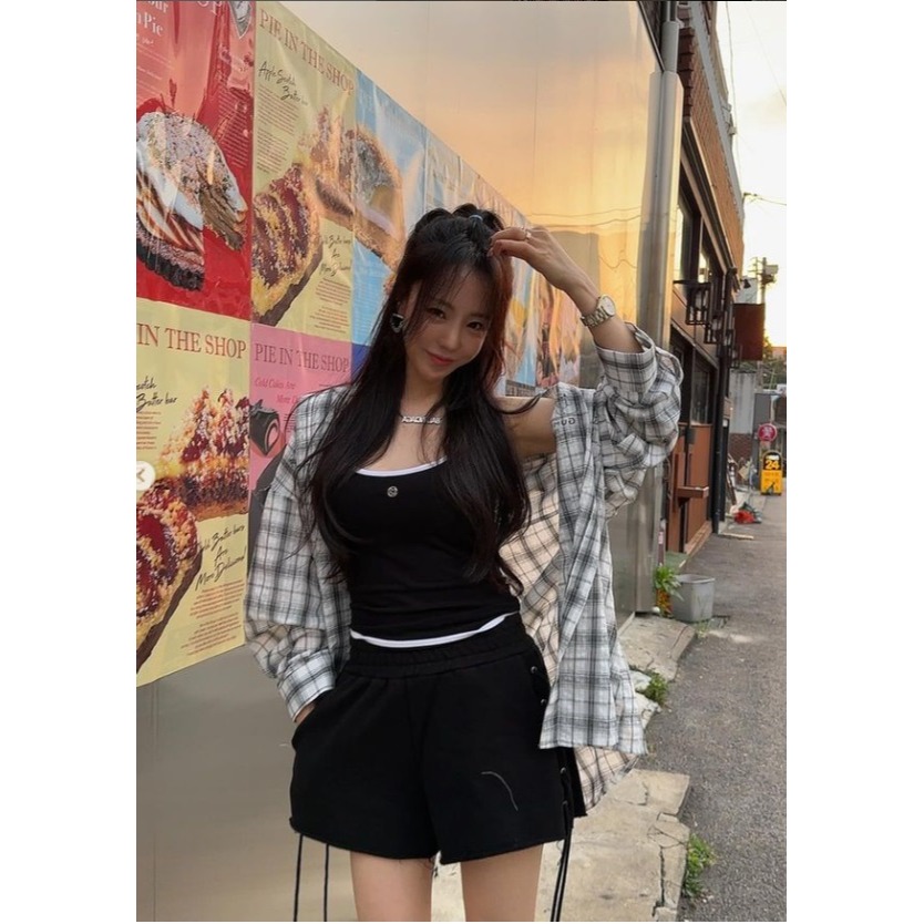 ✈️現貨-正韓🇰🇷//太妍歐膩//撞色邊細肩帶背心 bratop~韓國代購-細節圖4