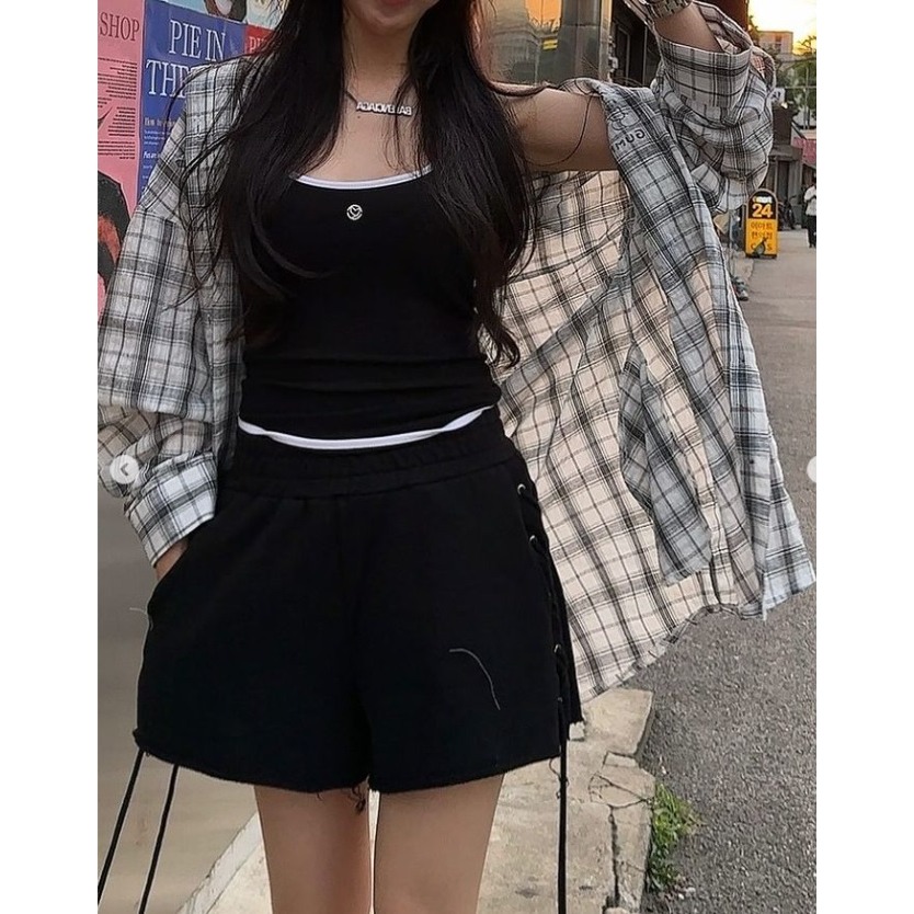 ✈️現貨-正韓🇰🇷//太妍歐膩//撞色邊細肩帶背心 bratop~韓國代購-規格圖11