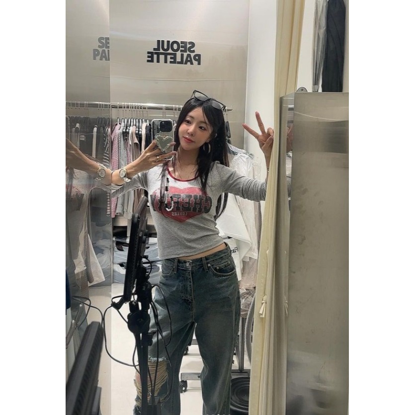 ✈️S碼現貨1-正韓🇰🇷//太妍歐膩//破損牛仔長褲-細節圖6