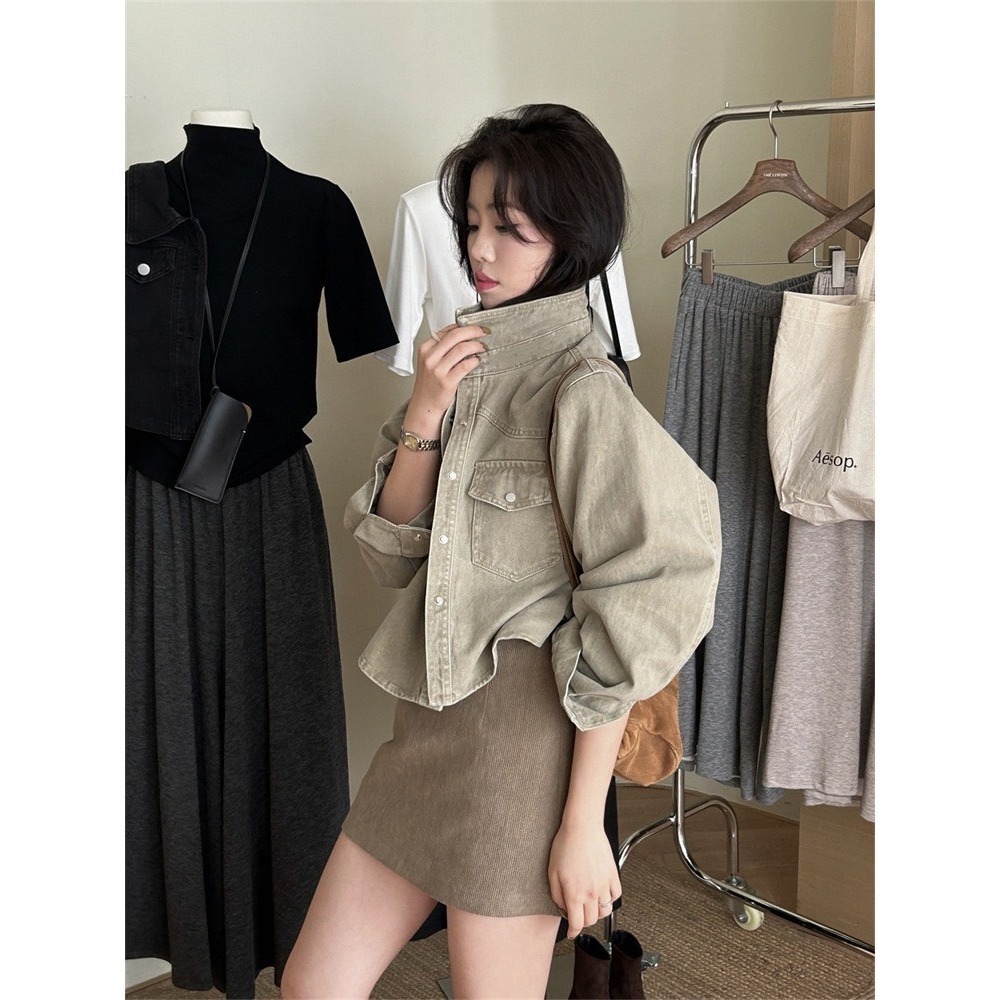 ✈️軍綠現貨-//檸檬家🍋//廠商爆單不停~~美拉德牛仔外套~11.30-細節圖3