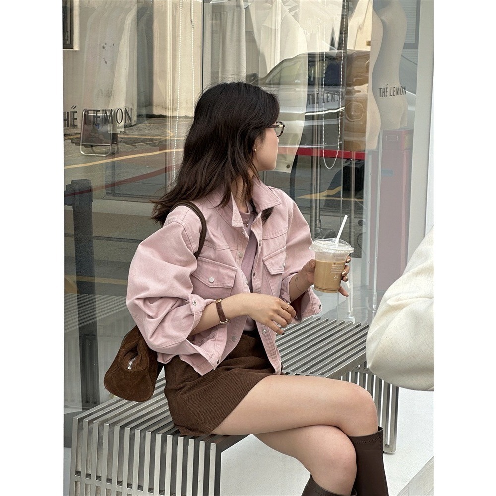 ✈️軍綠現貨-//檸檬家🍋//廠商爆單不停~~美拉德牛仔外套~11.30-細節圖5