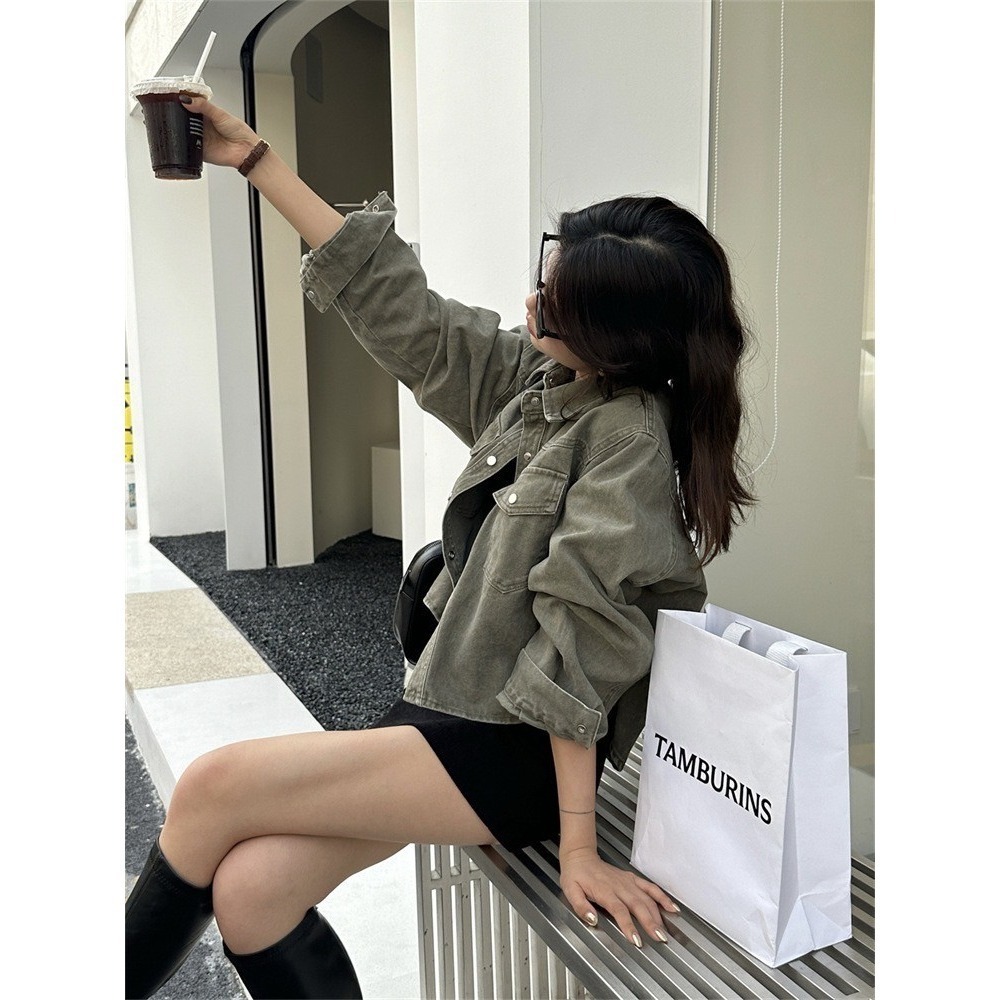 ✈️軍綠現貨-//檸檬家🍋//廠商爆單不停~~美拉德牛仔外套~11.30-細節圖6