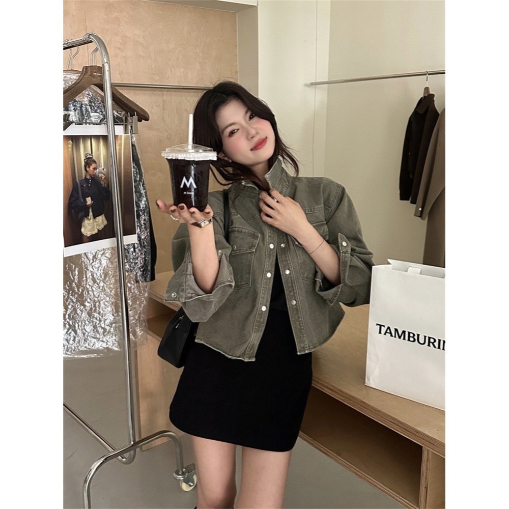 ✈️軍綠現貨-//檸檬家🍋//廠商爆單不停~~美拉德牛仔外套~11.30-細節圖7