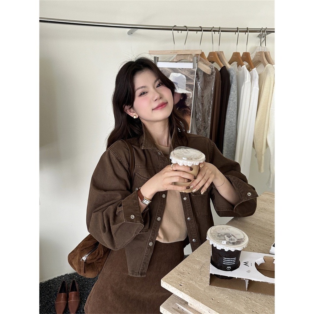 ✈️軍綠現貨-//檸檬家🍋//廠商爆單不停~~美拉德牛仔外套~11.30-細節圖8