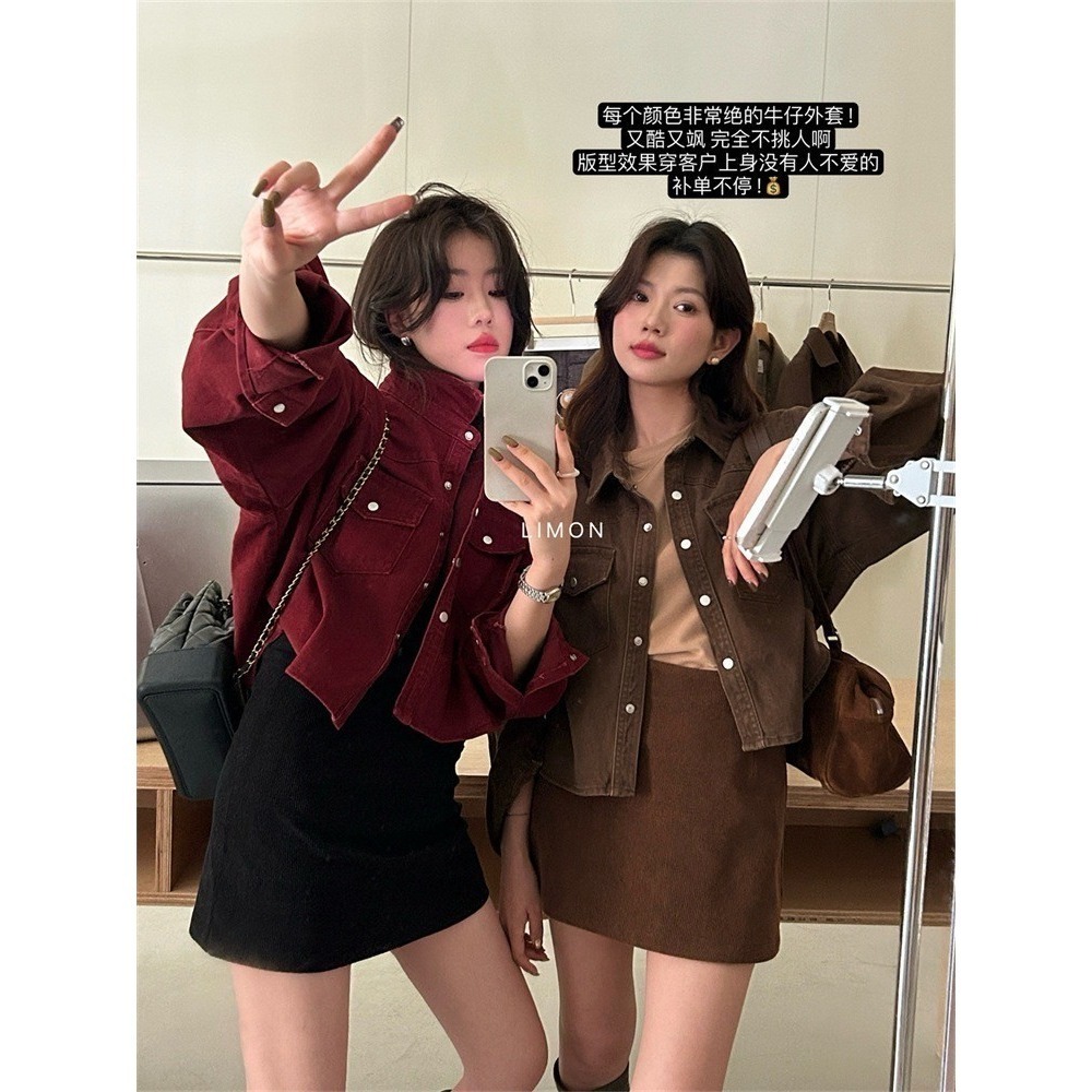 ✈️軍綠現貨-//檸檬家🍋//廠商爆單不停~~美拉德牛仔外套~11.30-細節圖9