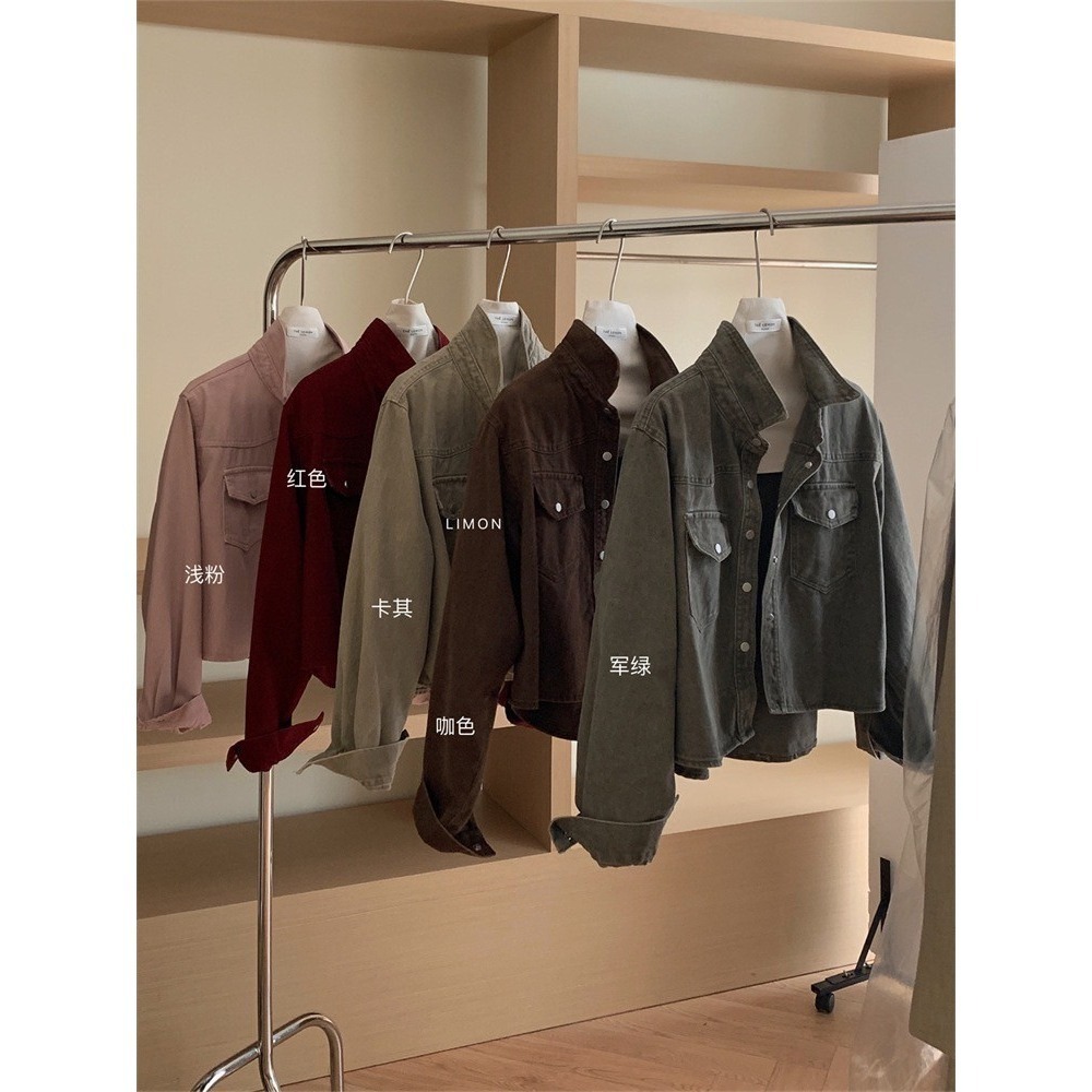 ✈️軍綠現貨-//檸檬家🍋//廠商爆單不停~~美拉德牛仔外套~11.30-細節圖11