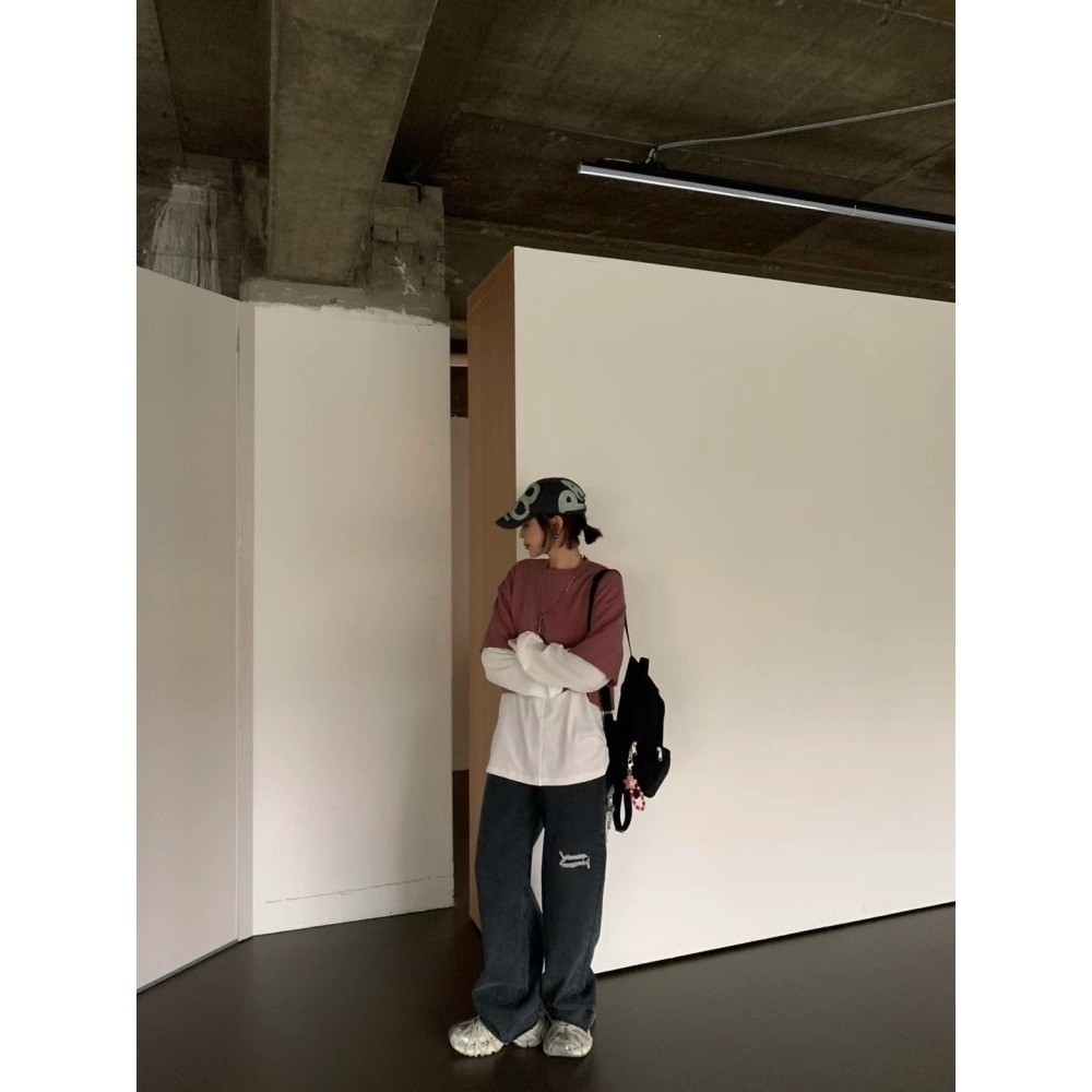 ✈️現貨-正韓🇰🇷//雪熙歐膩//不修邊破壞牛仔長褲-細節圖8