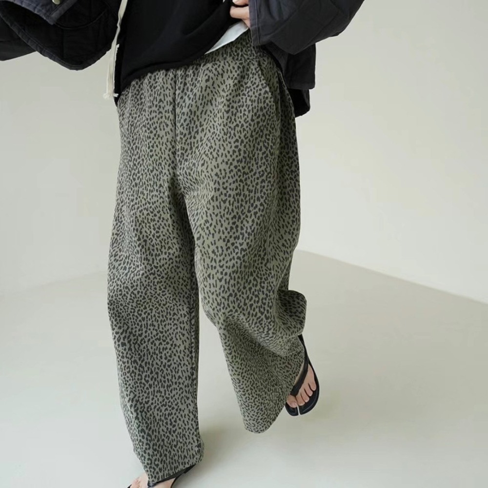 ✈️卡其現貨-正韓🇰🇷//豹紋闊腿褲~12.18-細節圖5