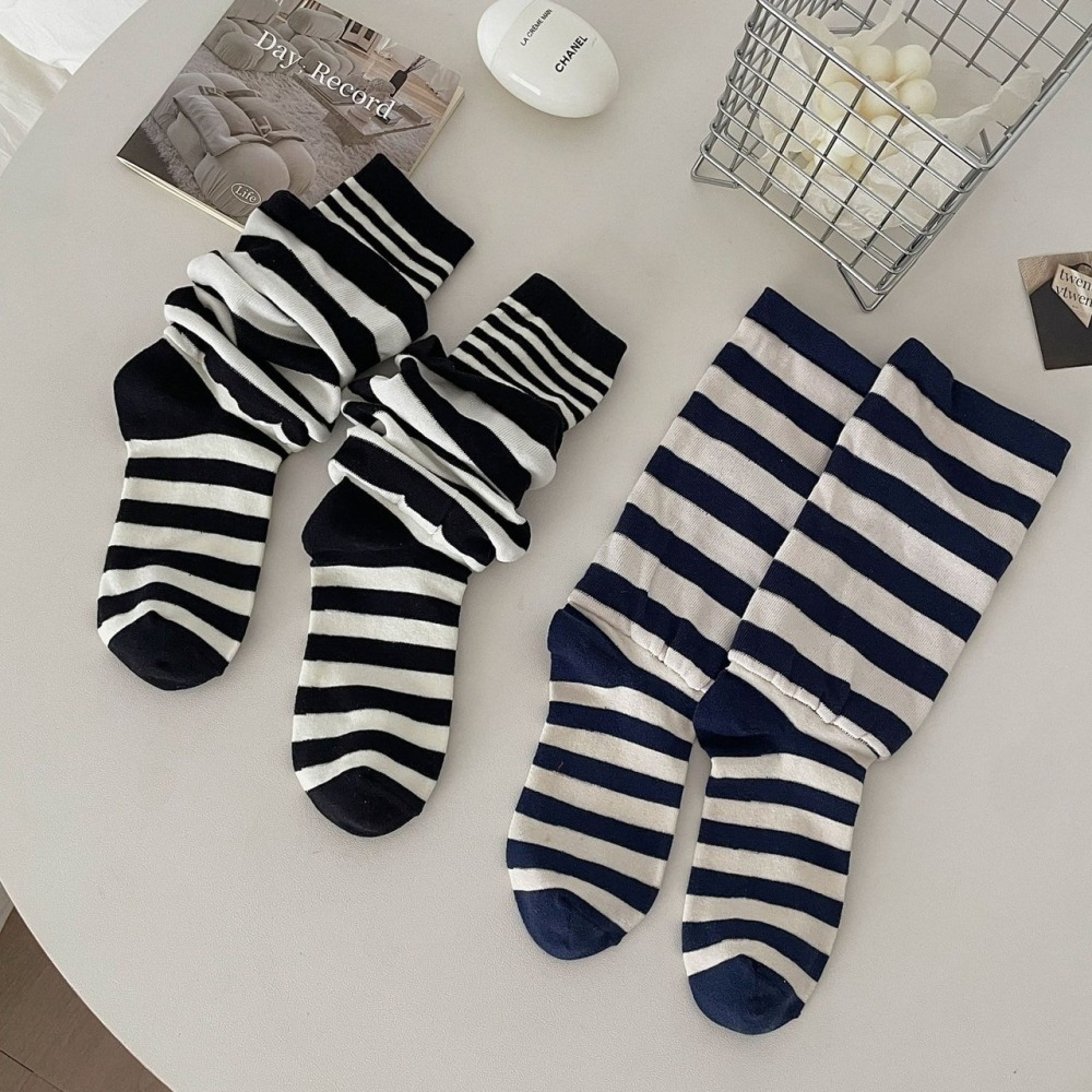 ✈️現貨-//穿搭選品//安可拉條紋堆堆襪-細節圖5