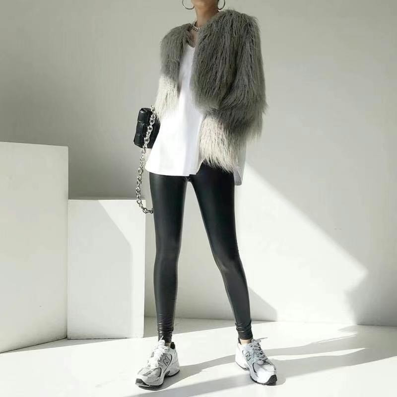 ✈️XL現貨-正韓🇰🇷//爆款回歸~~巨百搭貼腿皮褲-細節圖7