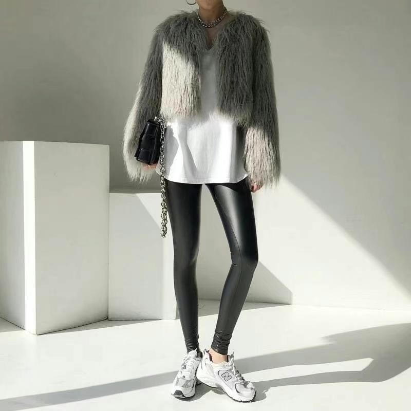 ✈️XL現貨-正韓🇰🇷//爆款回歸~~巨百搭貼腿皮褲-細節圖8